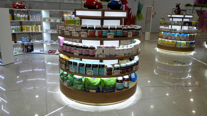 奶粉展示柜，進口奶粉展柜制作